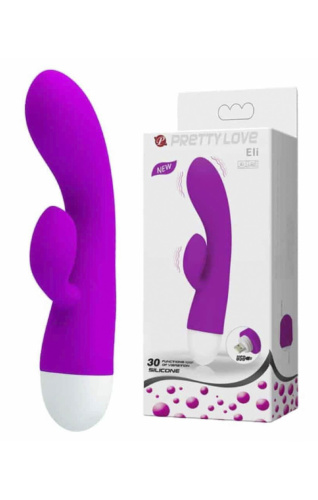Pretty Love Eli Vibrator - Вибратор с клиторальным отростком, 18х3.4 см